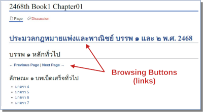 Brwsing Buttons on list-pages